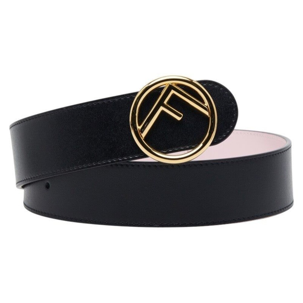 Fendi F Is Reversible Leather Belt Black